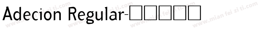 Adecion Regular字体转换